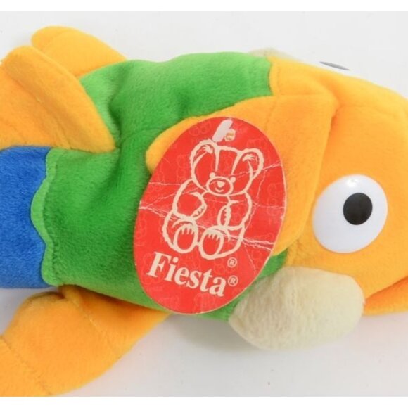 NEW - RARE! Vintage Fiesta Gus Yellow Green Tropical 13" Plush Stuffed Animal - Picture 6 of 8